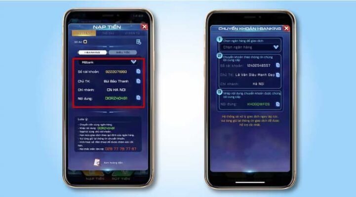 Nạp tiền Win79 qua Internet Banking siêu nhanh